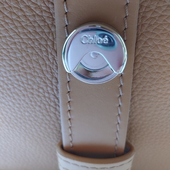 Chloe Medium Day pebbled leather autumnal brown bag with gold hardware 🔑 NWT - Picture 14 of 16